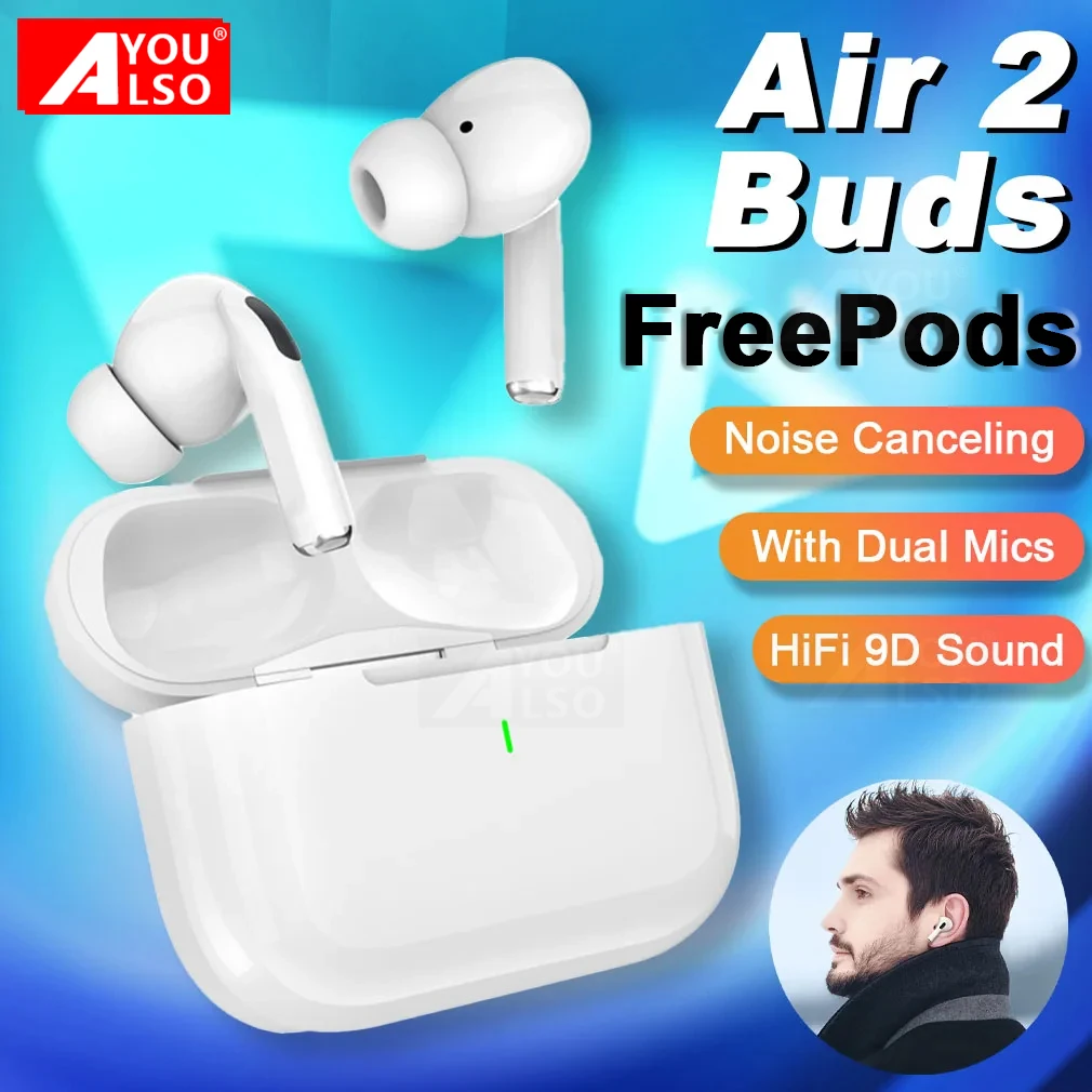 

Air 2 Buds ear Pods Bluetooth Earbuds Wireless Earphone Active Noise Cancelling Sports Heasdet Game Heaphones for xiaomi iphone