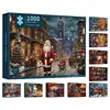 1000 Pieces Christmas Theme Jigsaw Puzzle Exquisite Decorative Christmas Puzzle Gift Box Anti Fade Cardboard Jigsaw Xmas Gifts 1