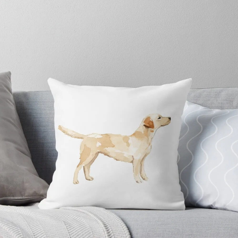 

Yellow Lab Silhouette Watercolor Throw Pillow christmas pillow case Pillow Cover