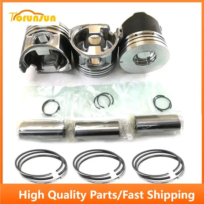 

New 3 Sets STD Piston Kit With Ring Fit For Mitsubishi K3E Engine 76MM