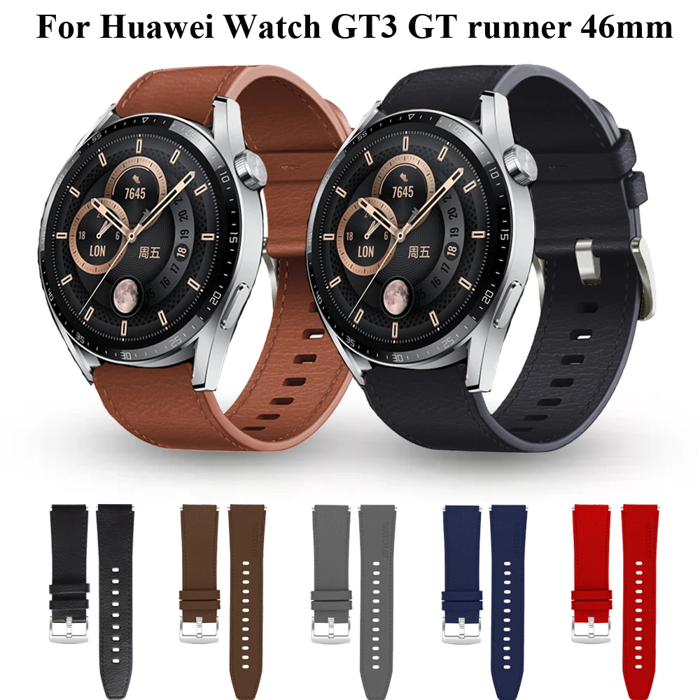 Leather Bracelet Original Band Strap For Huawei Watch Gt3 Gt2 Gt Runner