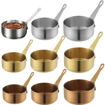 60/80/100ml Salsa Pan Pentola In Acciaio Inox Antiaderente Latte Pentola Con Manico Mini Pentola Per Fare Burro di Caffè gadget da cucina 1