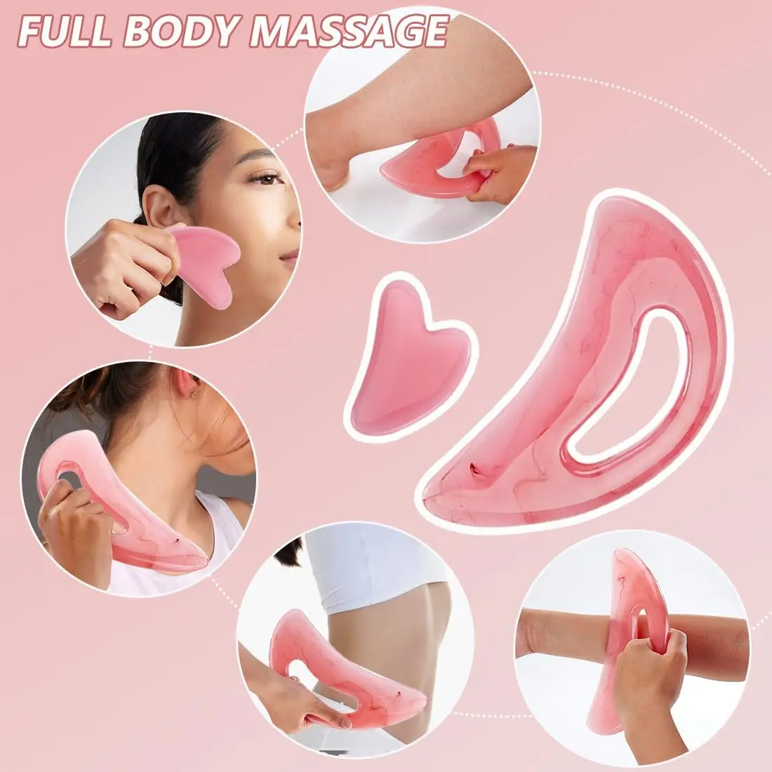 Large Gua Sha Massage Tool Lymphatic Drainage Massager Muscle Scraping Massage Tool Body Sculpting Anti Cellulite Tool for Women