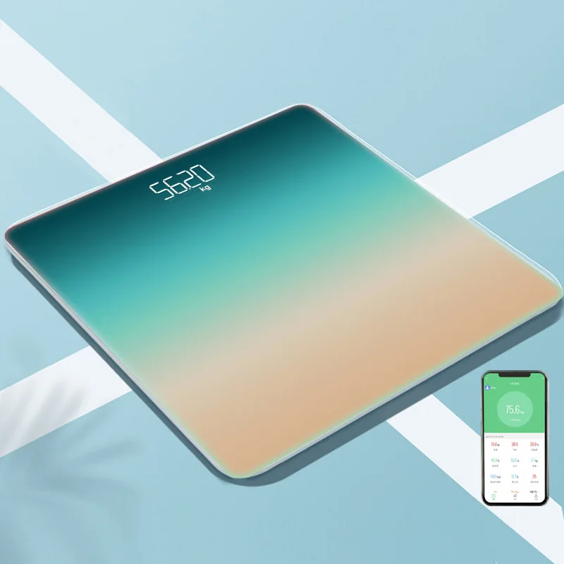 Household intelligent gradient color Bluetooth body weight scale simple and healthy height electronic weight scale 4