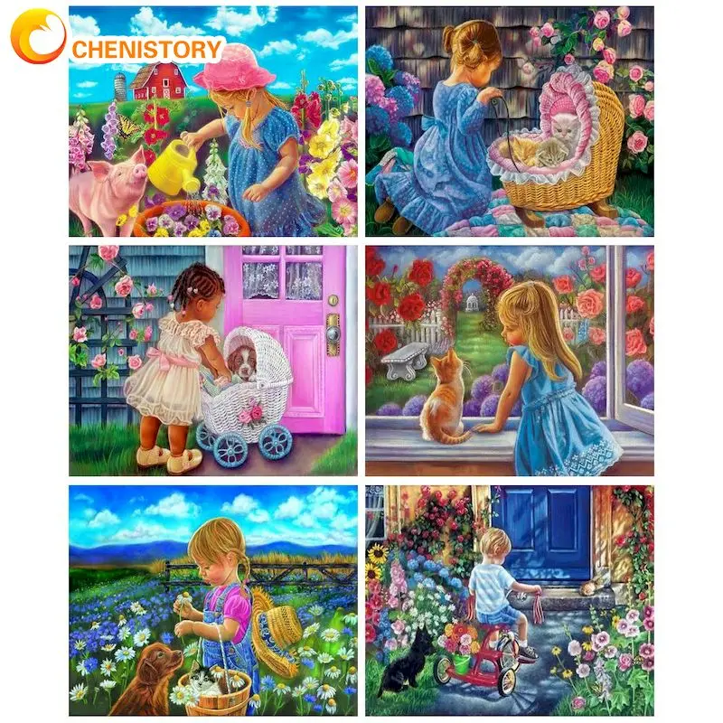 

Набор для рисования акриловыми красками, ручная работа