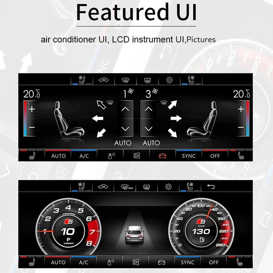 6.9''LCD A/C 기후 제어 패널 스위치 VW 골프 6 7 MK6 MK7 Tiguan Passat B7 B8 CC 변형 Tayron 에어컨 히터
