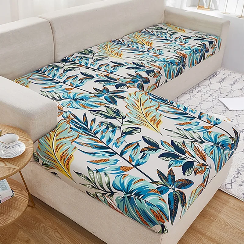 Tropical Leaf Print Waterproof Stretch Outdoor Sofa Covers - Patio Furniture Protectors Slipcovers