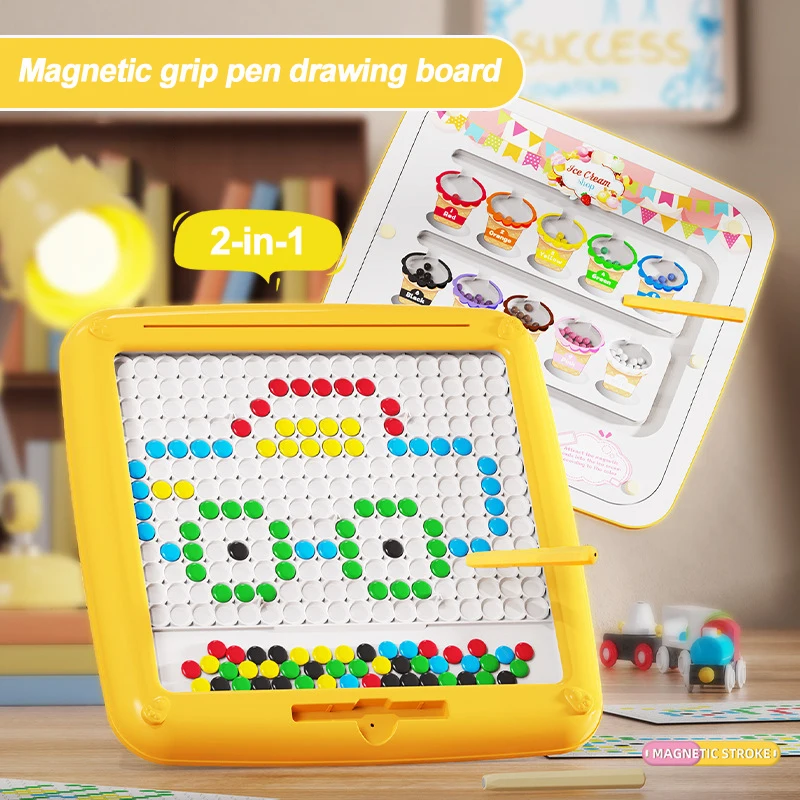 Children Magnetic Drawing Board Toys Large Doodle Board with Magnet Beads and Pen Cute frogs Montessori Gift for Boys and Girls 6