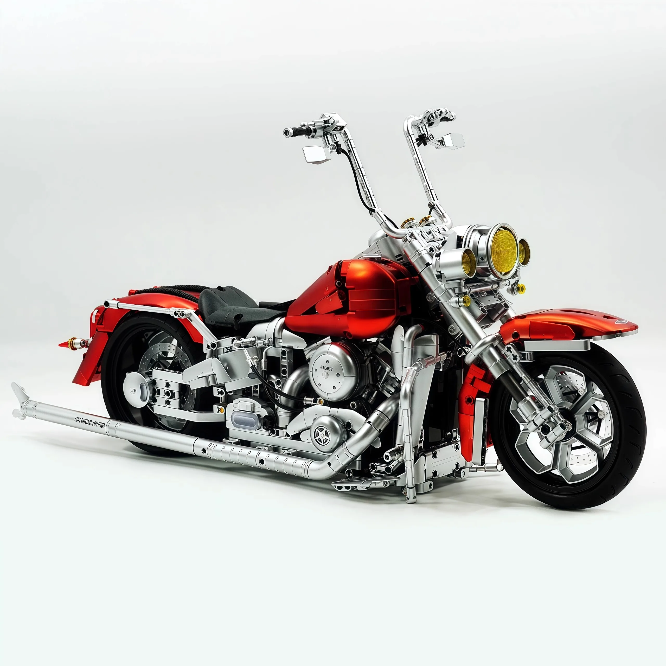 Guley Harley Motorcycle Building Blos Precision Mechanical Adult Assembly Moc Motorcycle Model Toy for Boys And Girls