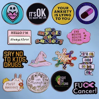 Fun Mental Health Awareness Badges Brooch 1