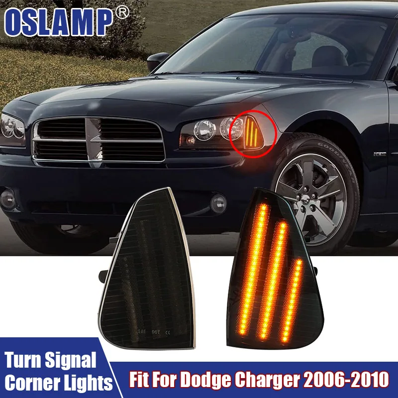 2Pcs/Pair LED Turn Signal Front Corner Side Lights 3 Rows LED Strips Fit  For Dodge Charger 2006-2010 Car Accessories Signal Lamp - AliExpress 34