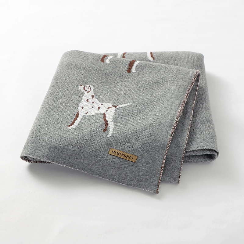 

Детское трикотажное одеяло в клетку, 100% хлопок, 100x80 см