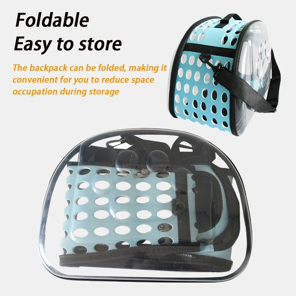 Pet Shoulder Bag Cat Carrier Outdoor Travel Breathable Handbag Puppy Kitten Capsule Transparent Portable Shoulder Strap Bag