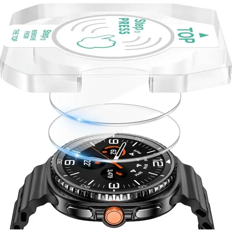 2PCS Tempered Glass For Samsung Galaxy Watch 8 Classic/8 40mm 44mmCover Anti-Scratch Screen Protector With Tool Easy Install Kit - Image 8