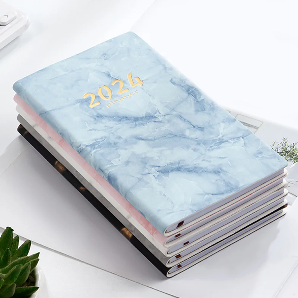 

Time Management Book Planner 2024 Organizer Notebooks Daily Office Writing Schedule Accessory Multifunction