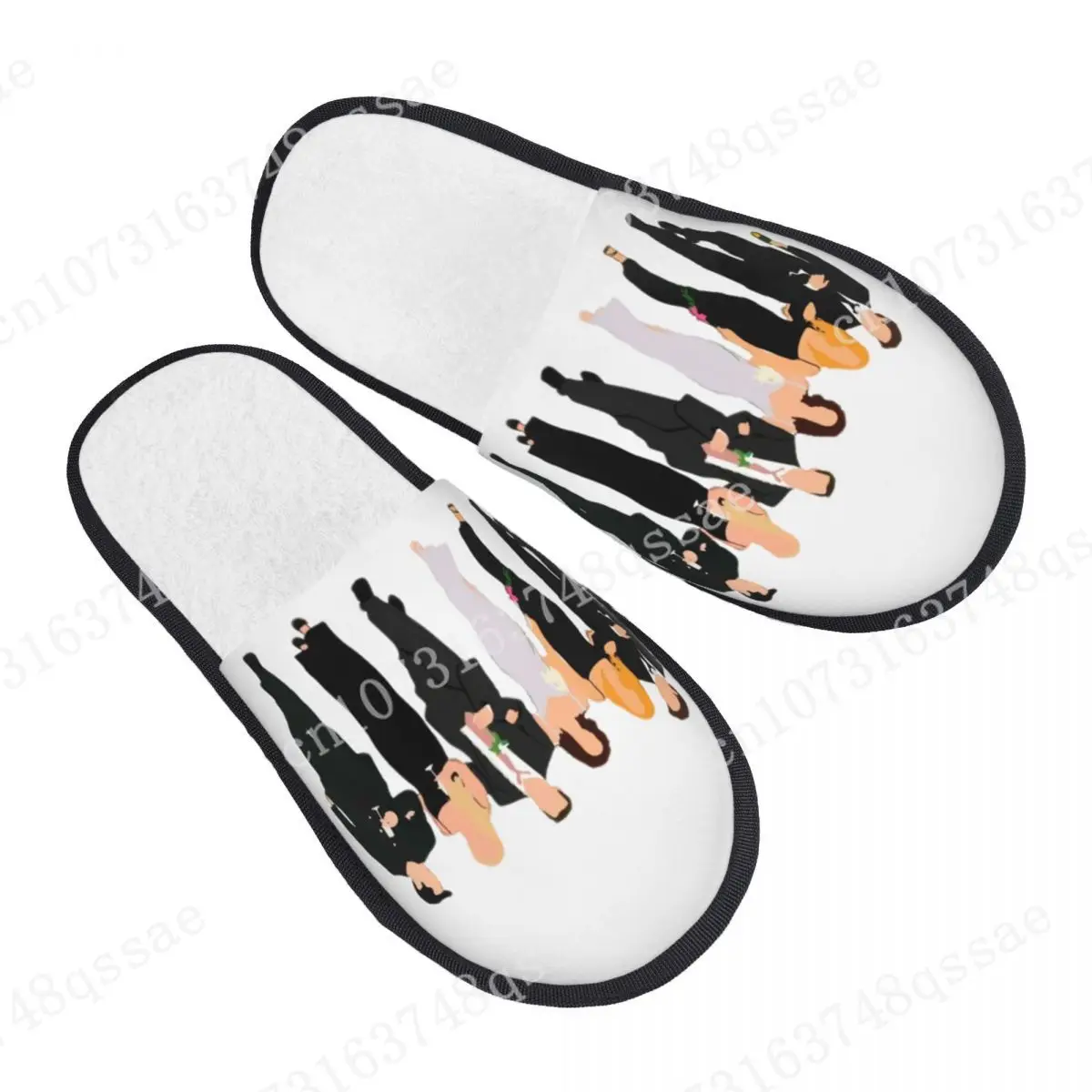 

Friends TV Show House Slippers Women Comfy Memory Foam Slip On Spa Slipper Shoes