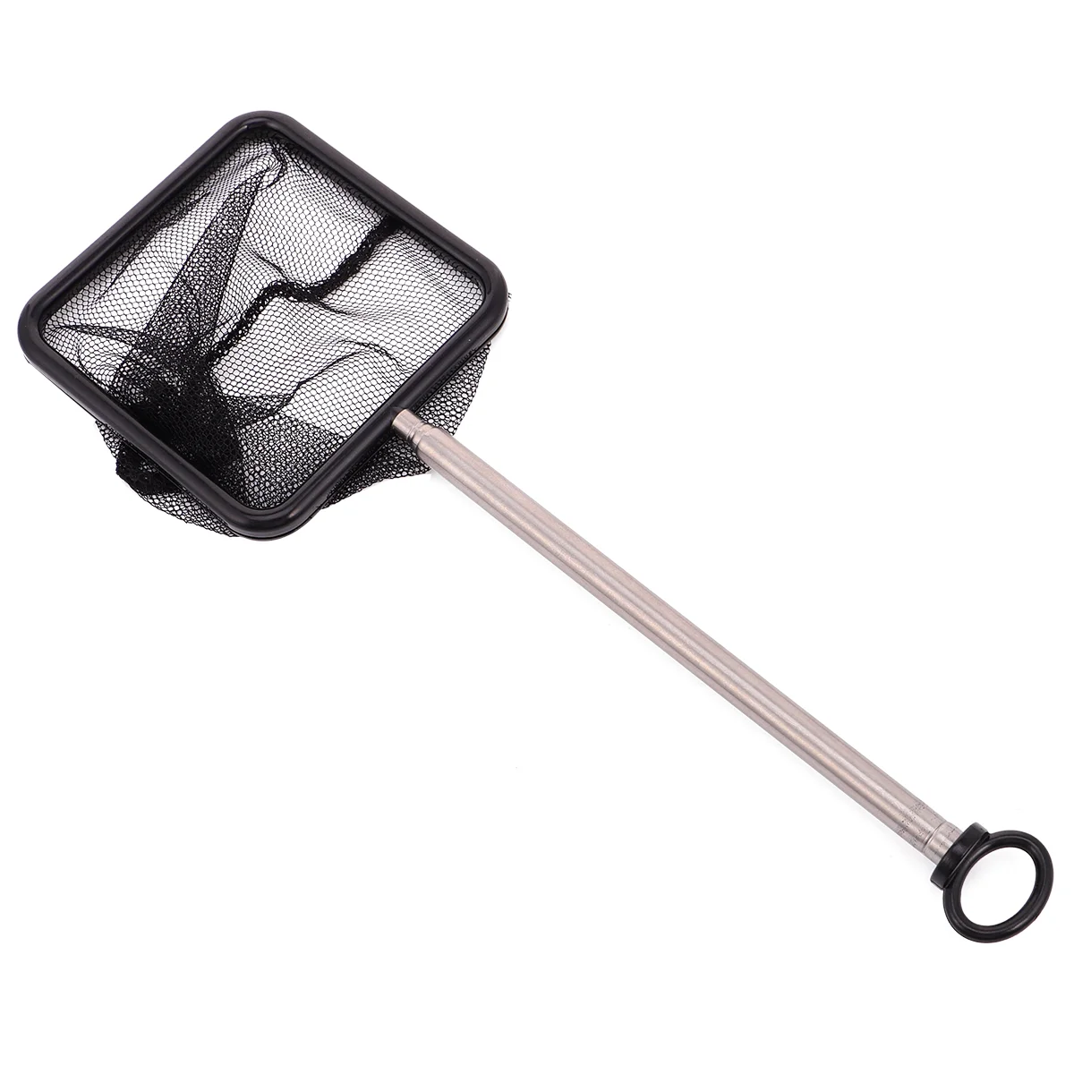 Acquario Fish Net Tank Manico Telescopico In Acciaio Inossidabile Fish Mesh Asta Pieghevole Estensibile Lunga Per Betta Aquarium Pond Supplies