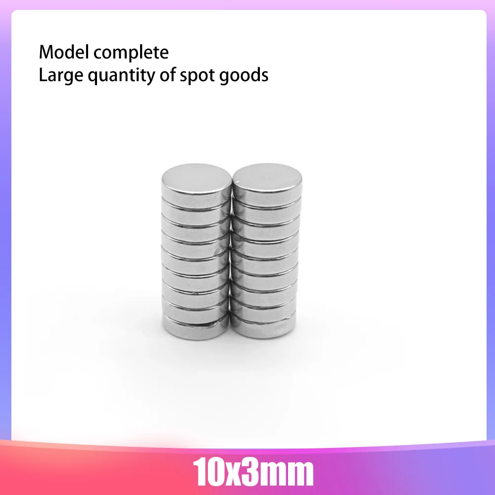 

10-200PCS 10x3 mm Round Powerful Magnet Fridge Bulk Sheet Neodymium Disc Magnet 10*3mm Permanent NdFeB Strong 10mmx3mm