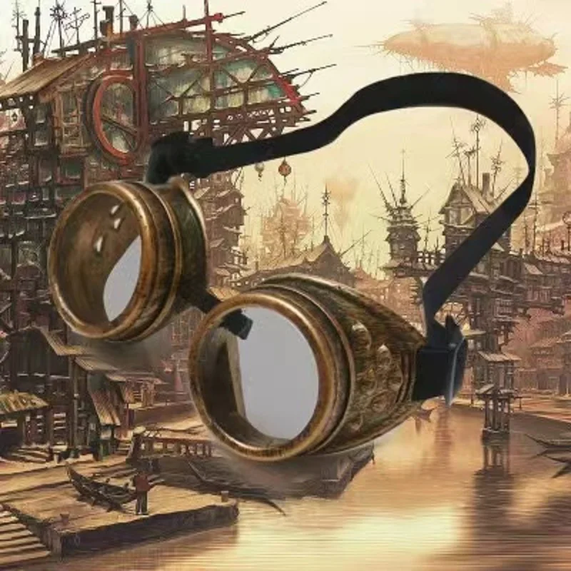 Lunettes Steampunk Vintage Victoriennes - Style Cyberpunk Gothique, Bandeau élastique, Pour Cosplay Halloween