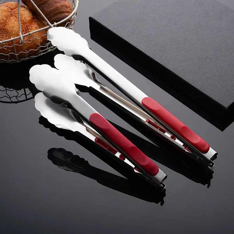 Stainless Steel Cooking Utensils Food Tongs Kitchens Accessories Pastry Folder Bbq Home Kitchen Anti-scalding Handle Clip Garden