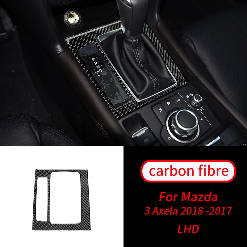 

Для Mazda 3 Axela 2017 -2018 1 шт. переключатель передач из натурального углеродного волокна, отделка панели переключения передач, аксессуары для сало...