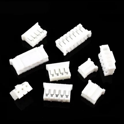 Connecteurs batterie RC JST PH2.0 femelles bleus alignés, prêts à être achetés.