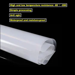 Premium Translucent Silicone Rubber Sheet - Multiple Thickness and Width Options - 50x50x1mm