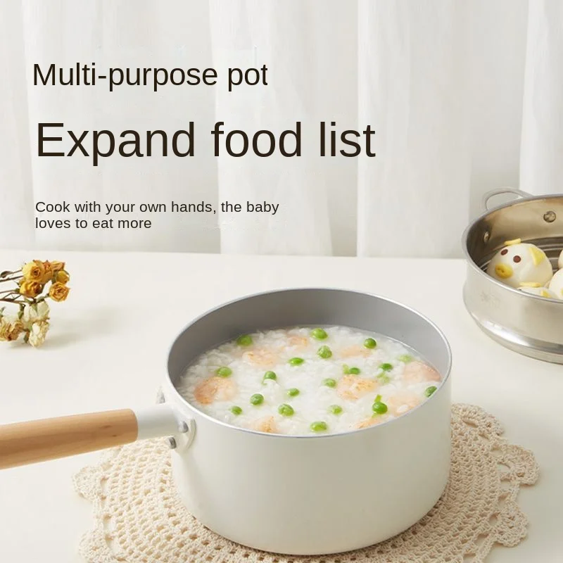 

Ceramic Milk Pot Baby Auxiliary Food Pot Non-coated Non-stick Pot Gas Induction Cooker General Household Small Cooking Pot