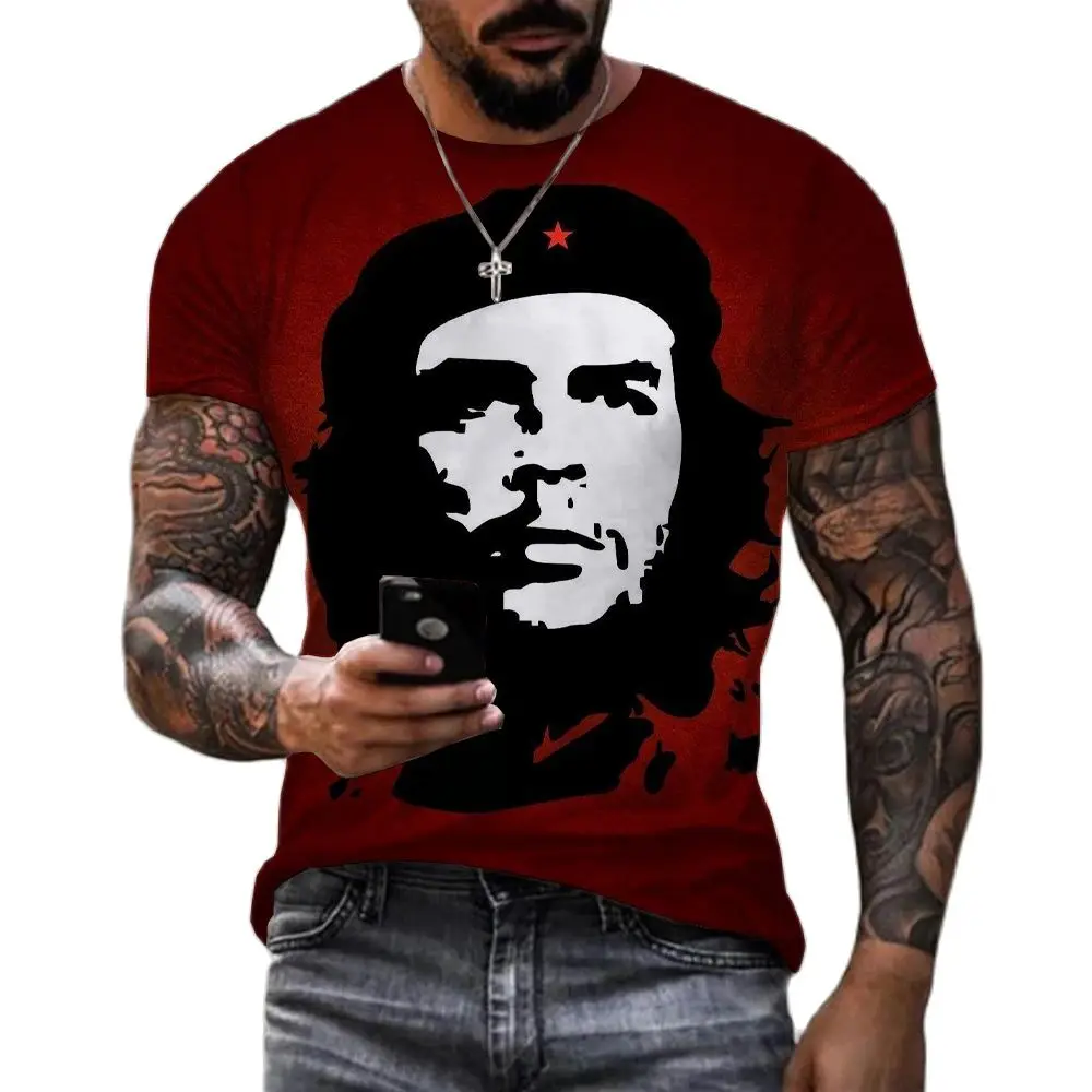 Che Guevara Circle Star Tshirt Large Graphic T Shirt Vintage Hot Sale 100%  Cotton Ofertas Men's Tshirts - AliExpress