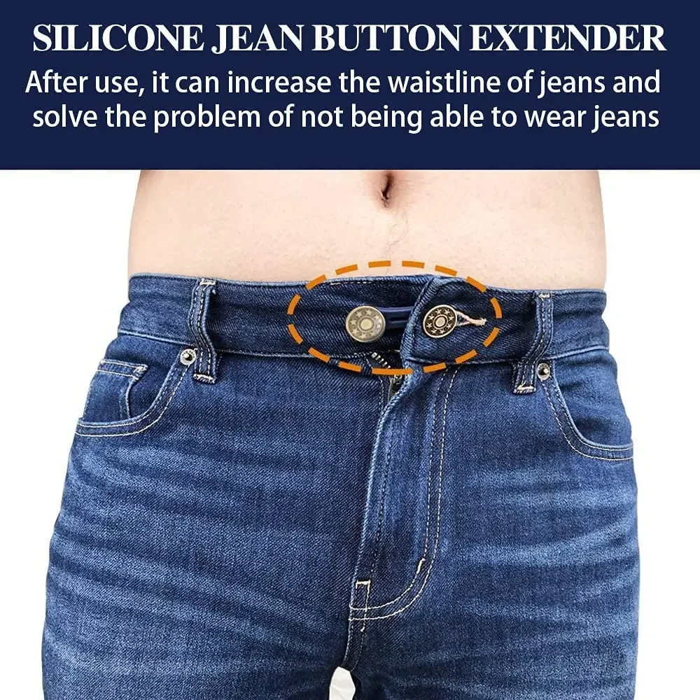 10 Pièces Rallonge De Bouton Pour Pantalons, Rallonges De
