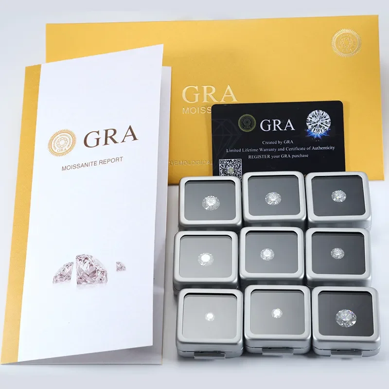 Belgium Cut Moissanite Stone 5 10 20 30 50 Pcs Wholesale Real D Color Gemstones Lab Grown Diamond
