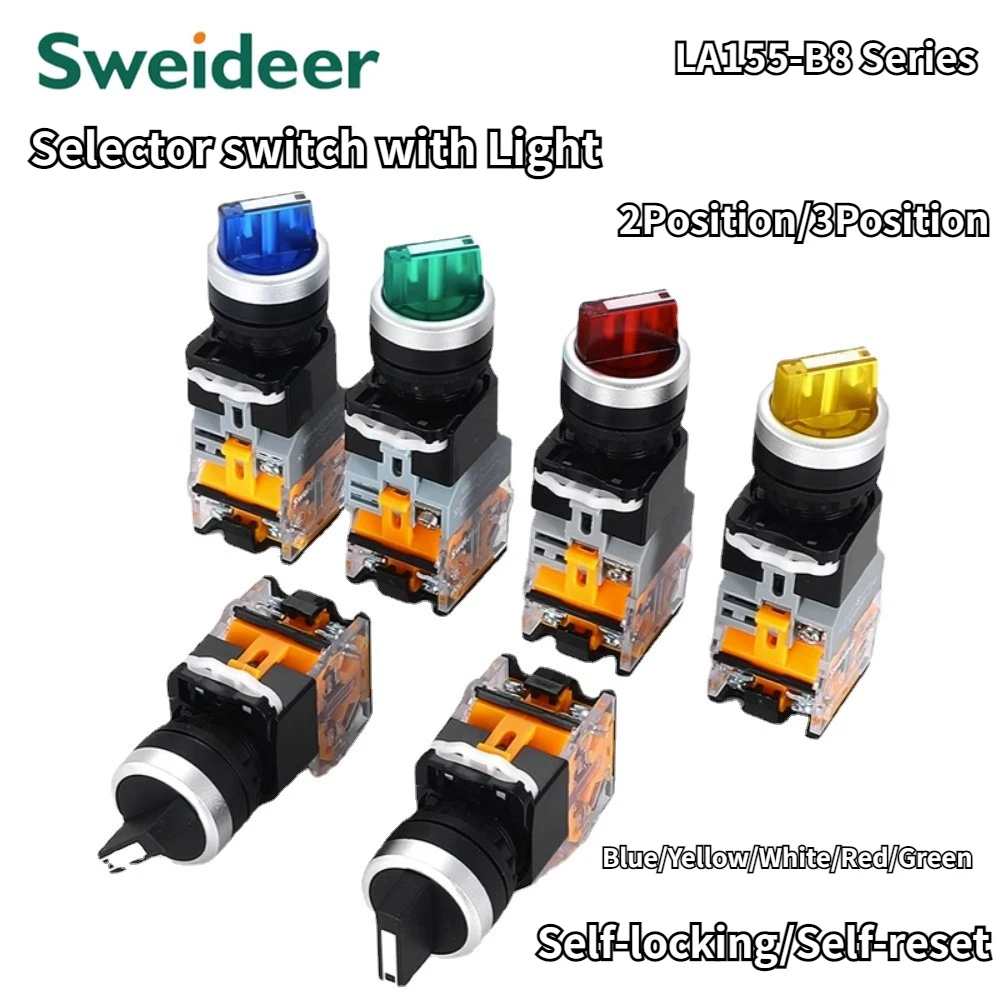 ON-OFF-Switch-Knob-Selector-Switch-2-3Position-Transfer-Switch-22mm ...