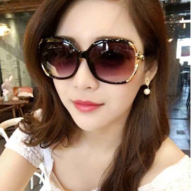 Gafas كلاسيكي ريترو إطار كبير المرأة النظارات الشمسية 1