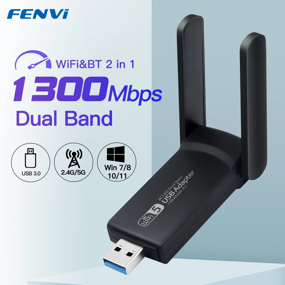 מתאם wifi Bluetooth wifi 5g wi fi מקלט פס כפול 1300m אלחוטי usb3.0 רשת כרטיס Wi-Fi אלחוטי כרטיס רשת אנטנה dongle עבור מחשב/מחשב נייד win10