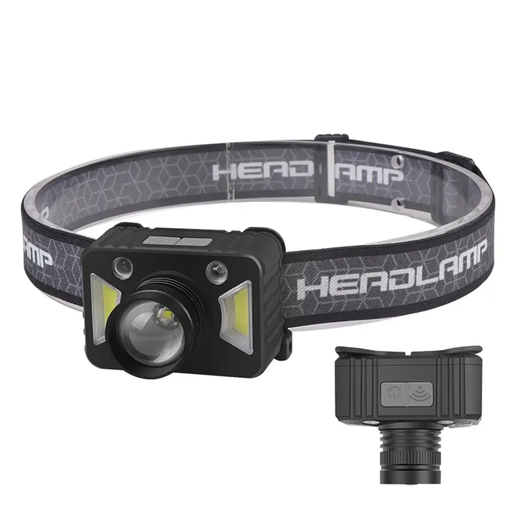 

Cob Led Headlamp Waterproof Super Bright Zoom Strong Light Head Mounted Flashlight Outdoor Fishing Light