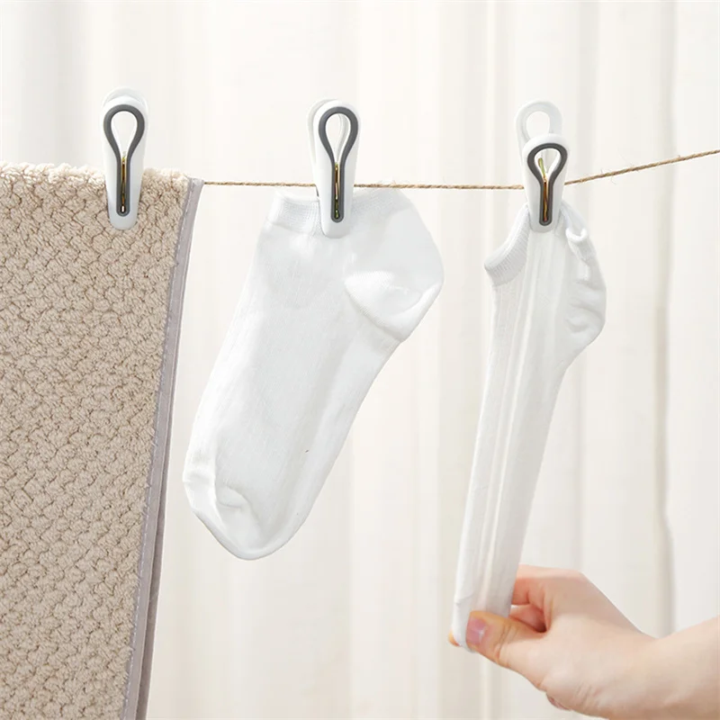 Description Picture 3 of item24/36pcs Clothes Pins With Storage Basket Plastic Laundry Hanging Pegs Clips Household Food Clip Socks Underwear Rack Holder