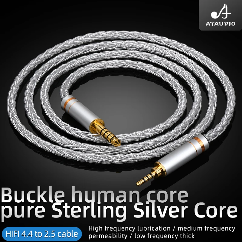 

ATAUDIO HIFI 4.4mm to 2.5mm Balanced Male Audio Cable For Sennheise HD558 HD569 HD579 HD599 HD598se Headphone upgrade cable