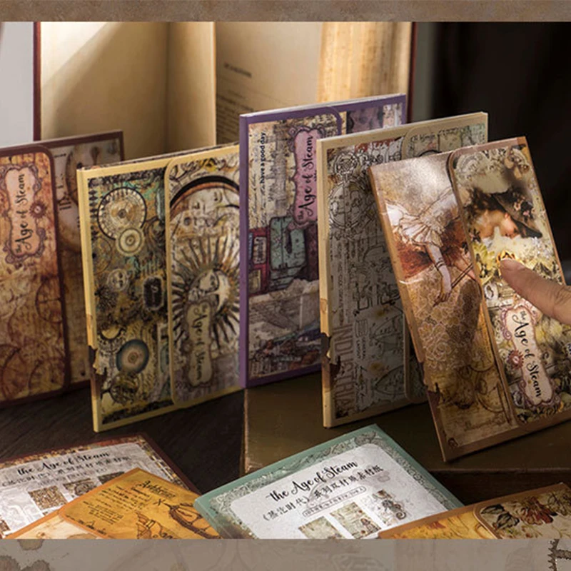 

30 packs wholesale Material Paper Steam Age Series paper light paper retro classical art manual scrapbooking supplies aesthetic