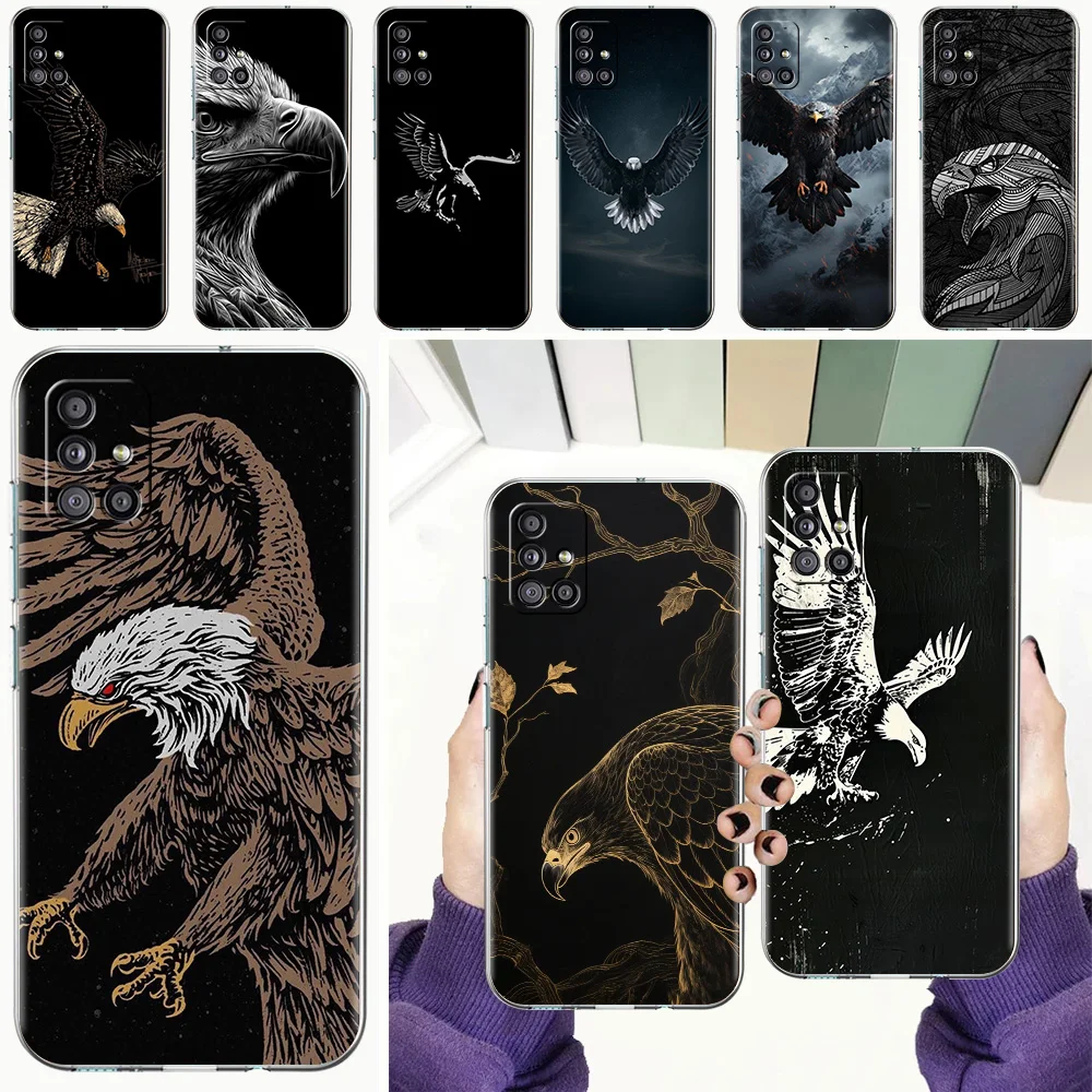 Black Eagle Pattern Phone Case - Stylish and Durable Cover