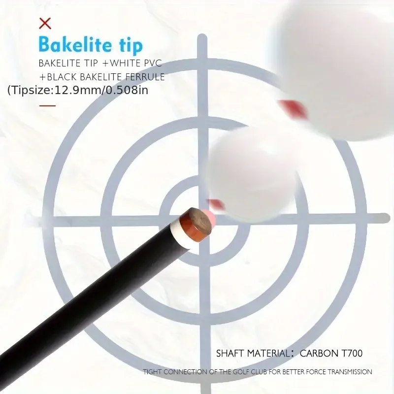 OKHEALING 12.9mmカーボンシャフト OKHEALING Carbon Fiber Pool Cue Stick Professional Cues (Carbon