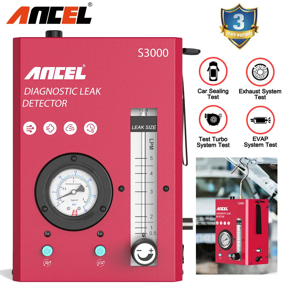 Ancel S100/3000 Car Smoke Leak Detector Automotive Pipeline Smoke