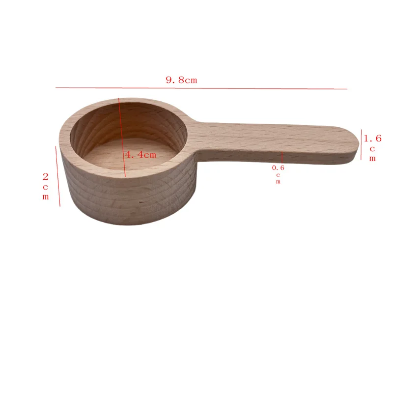 100 Teile/los Buche Messlöffel Kaffee Scoop Für Gemahlenem Kaffee Holz Kaffee Löffel Holz Messen Für Kaffee Bohnen Gemahlen – Detail 1