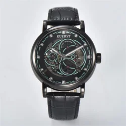 Cow Leather Band Men Watch Business Automatic Watch Graceful Women Work Watch