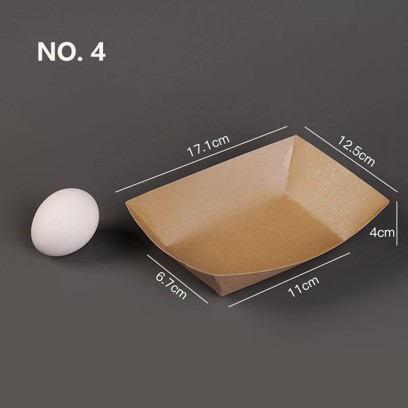 50/100pcs Wood Boat Natural Bamboo Disposable Kayak Salad Dessert Pine Cake Boat Snack Bowl Mat Sushi Plate Tray Party Supplies