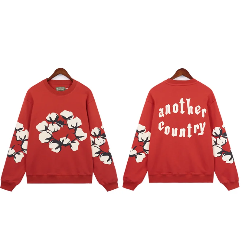 Loose Fit ex Long Sve round Ne Cotton Hoodie Street Sle Comfortable Breathable Sweatirt for Spring Autumn Winter