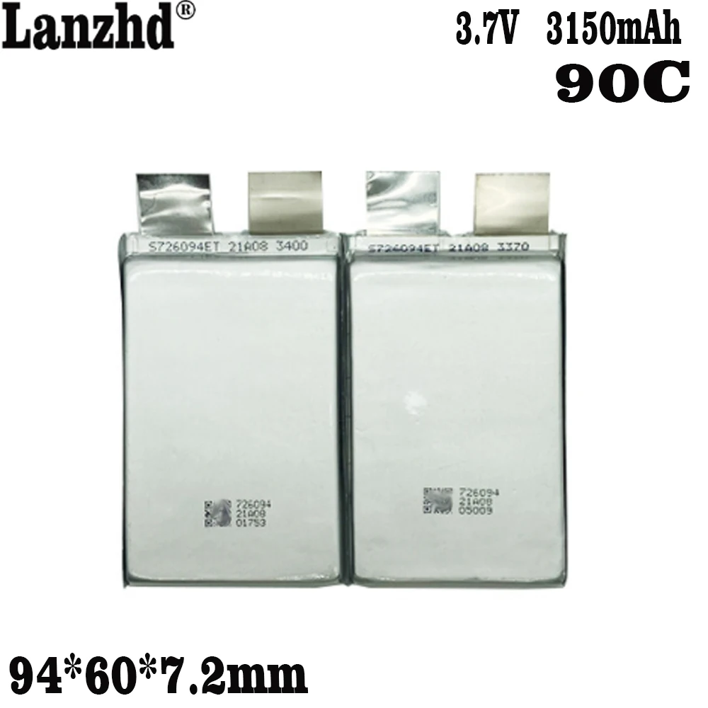 Drone, Novo, 3.7V, 3150mAh, 726094, 90C, 1-12Pcs