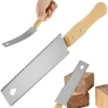 New Japanese Hand Saw 6inch SK5 High Carbon Steel Double Edged Hand Saw 14/17 TPI Woodworking Flush and Finish Cutting Wood Saw 1