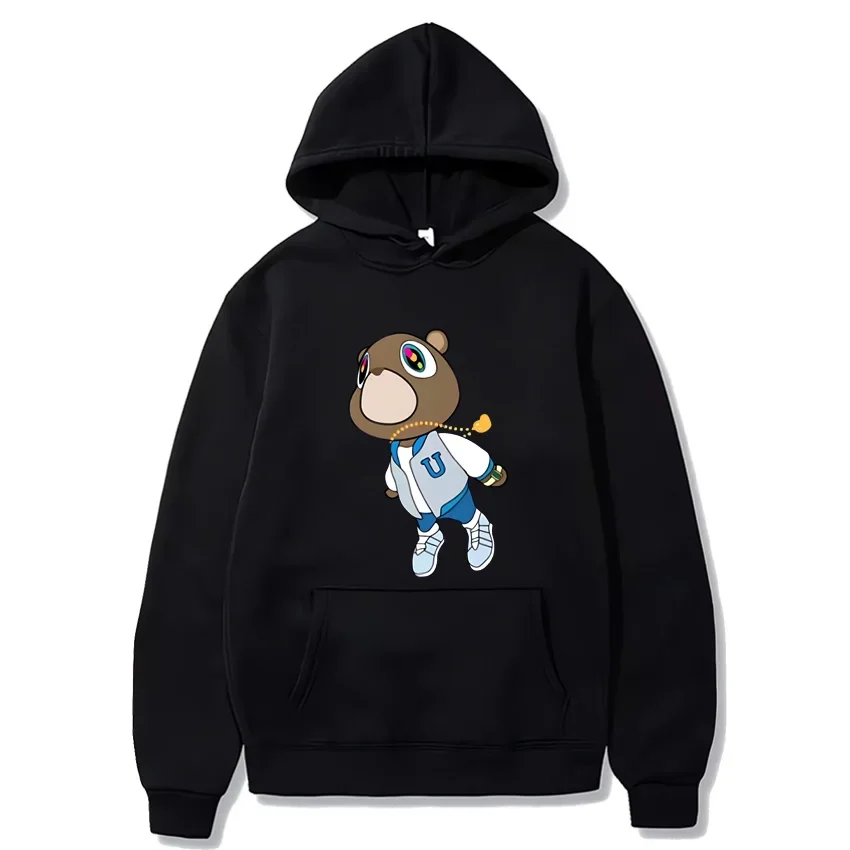 

Kanye West Graduation Bear vintage Hoodie Men Women Hip Hop Pullover Streetwear oversized Unisex Long sleeve Hooded Sweatshirt