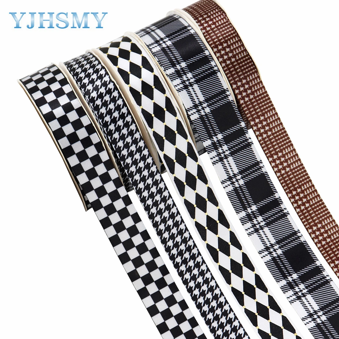 Black White Checkered Ribbon Black White Plaid Ribbon Black White Check Ribbon Ribbons