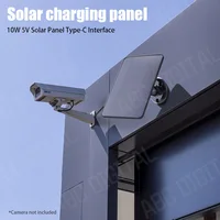 Kit de panneaux solaires 10W 5V 2 en 1, panneaux solaires de Type C, chargeur de cellules solaires extérieures pour caméra de sécurité/petit système d'éclairage domestique 1